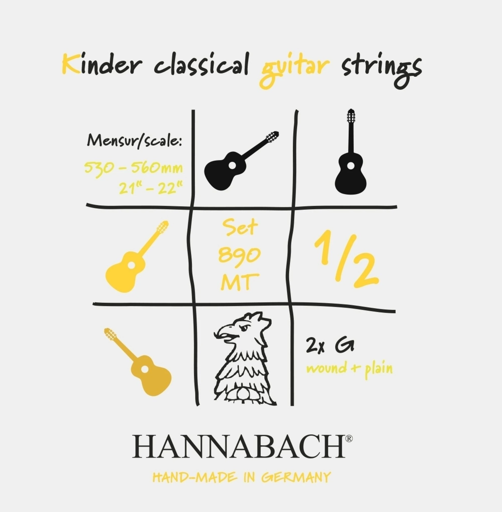 Hannabach 890 1/2 Kindergitarre